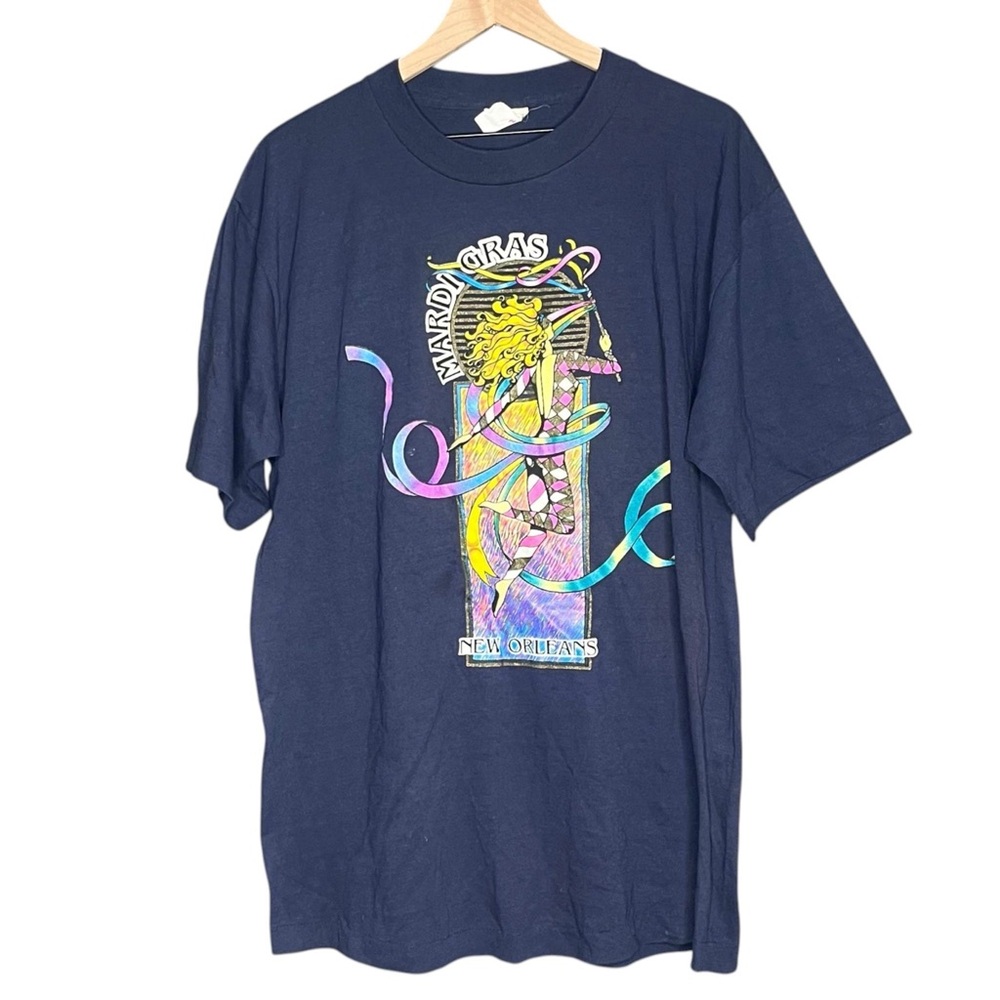 90’s Vintage Single Stitch Mardi Gras New Orleans T-Shirt Size XXL